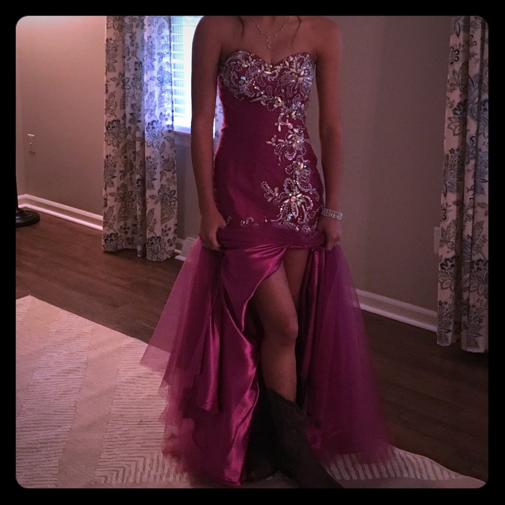 Magenta prom dress